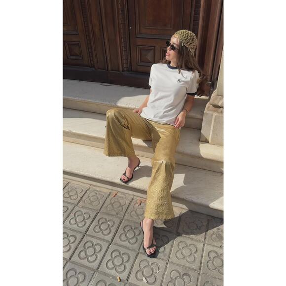 Sleeper Supernova Sequined Pants In Gold - Picture 5 of 7